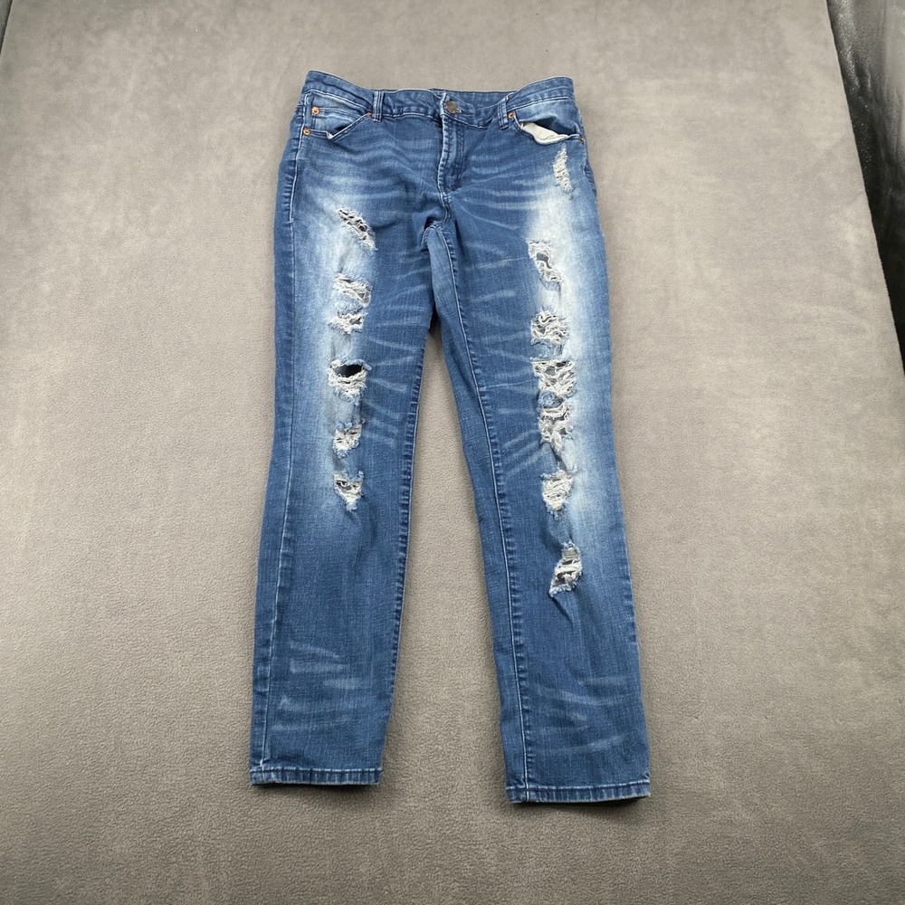 American Eagle Outfitters Next Level Stretch High Waisted Distressed Jeggings 10